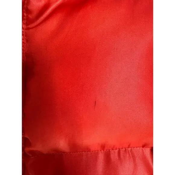 Vintage Y2K Lucky Brand Down Puffer‎ Jacket Orange Red Size Large Coat - Picture 11 of 11